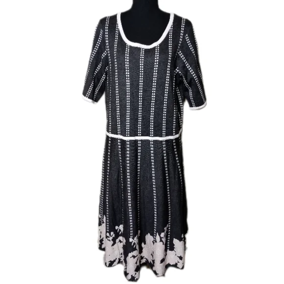 Gabby Skye Classic Knit Dress – Graphite/Ivory – Size 2X – NWT - Picture 2 of 11